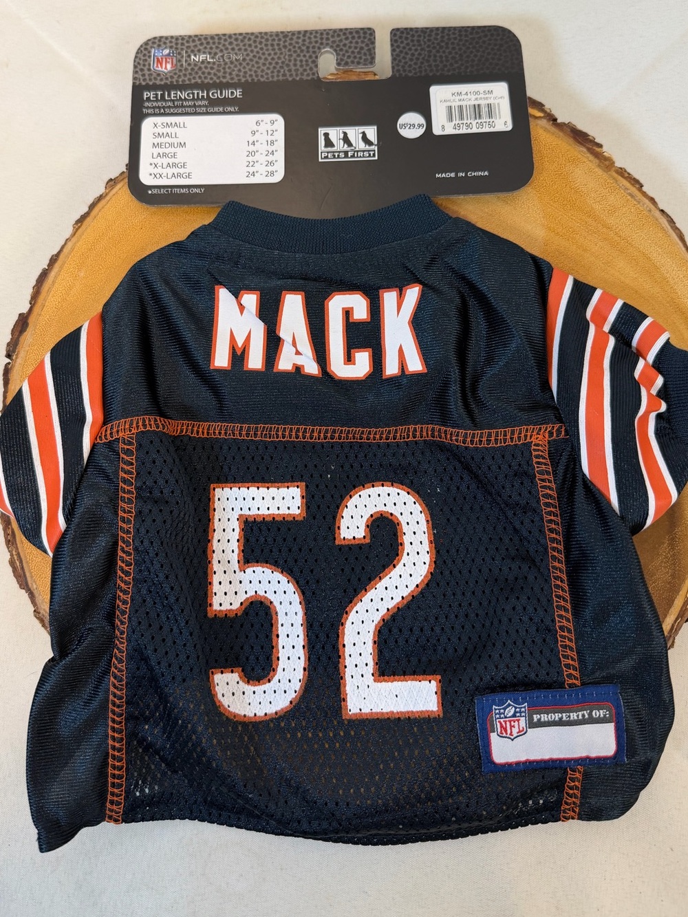 Pets First Khalil‎ Mack NFL Chicago Bears #52 Pet Jersey Size Small 9”-12” - Picture 2 of 4